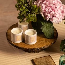 ELM & OAK Table Top Rustic Bark Cake Stand