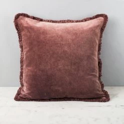 ELM AND OAK Textiles Lugano Rosewood Cushion