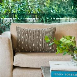 ELM AND OAK Textiles Audrey Embroidered Cushion