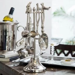 ELM AND OAK Rabbit Barware Stand And Accessories