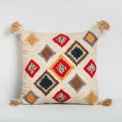 ELM AND OAK Bohemian Multi Embroidered Cushion