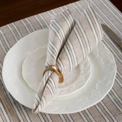 ELM & OAK Brooks Striped Napkins (Set Of 4)