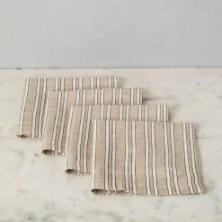 ELM & OAK Brooks Striped Napkins (Set Of 4)