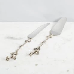 ELM AND OAK Hummingbird Cake Server (Set Of 2)