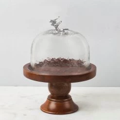 ELM AND OAK Hummingbird Cake Stand And Dome