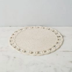 ELM & OAK Camellia Cream Beaded Placemat