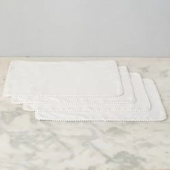 ELM & OAK Chloe White Placemats (Set Of 4) Textiles
