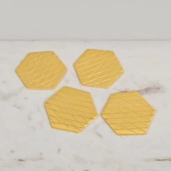 ELM & OAK Pina Colada Coasters (Set Of 4)