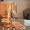 ELM AND OAK Barware Rose Gold Coasters (Set Of 4)