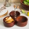 ELM AND OAK Table Top Chestnut Oak Condiment Bowls