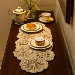 ELM AND OAK Textiles Dazzle Beaded Runner