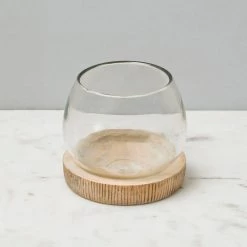 ELM & OAK Elsa Candle Holder (Distressed White)