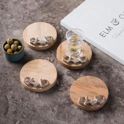 ELM & OAK Gatsby Coasters (Set Of 4) Barware