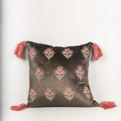 ELM AND OAK Gulmohar Embroidered Cushion