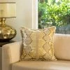 ELM AND OAK Honey Gold Foil Printed Cushion