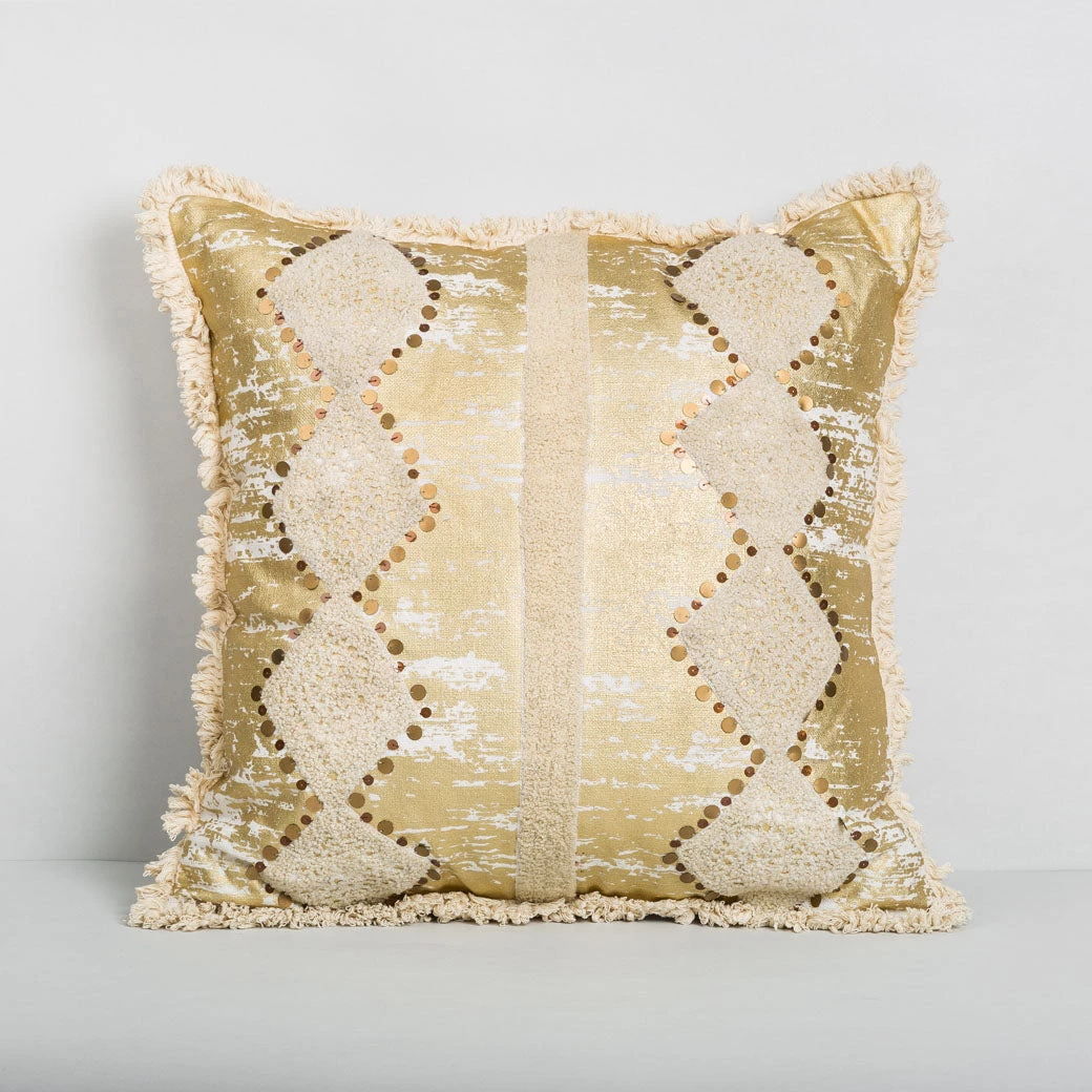 ELM AND OAK Honey Gold Foil Printed Cushion 2 ELM AND OAK Honey Gold Foil Printed Cushion