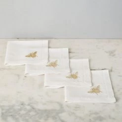 ELM & OAK Honeybee Dinner Napkins (Set Of 4) Textiles