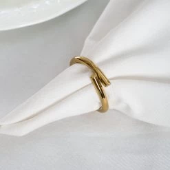 ELM & OAK Kyle Napkin Rings (Gold)