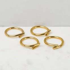 ELM & OAK Kyle Napkin Rings (Gold)