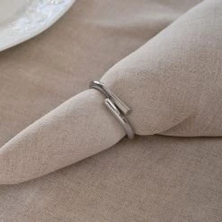 ELM & OAK Table Top Kyle Napkin Rings (Nickel)