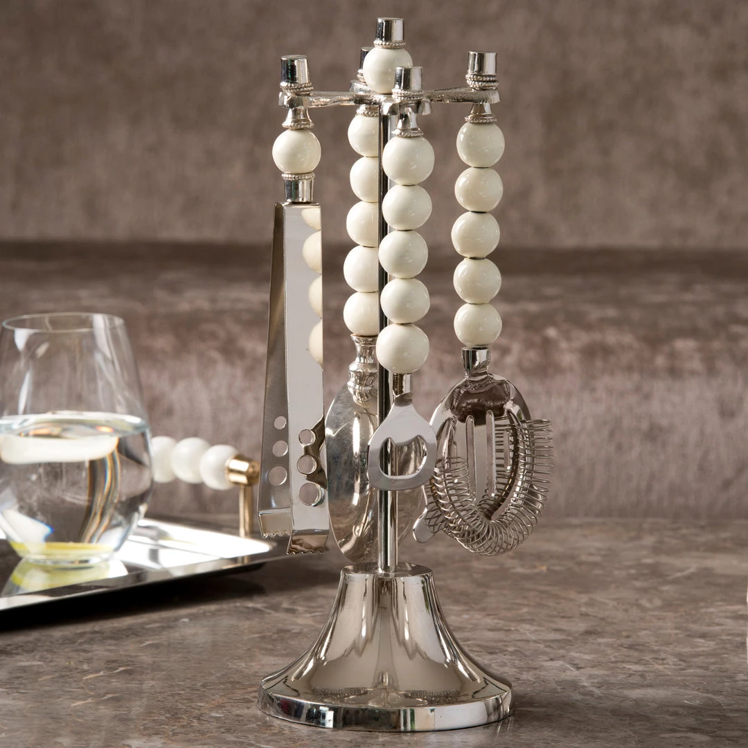 ELM & OAK Logan Barware Stand And Accessories 1 ELM & OAK Logan Barware Stand And Accessories