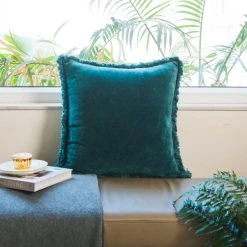 ELM AND OAK Lugano Antique Green Cushion Textiles