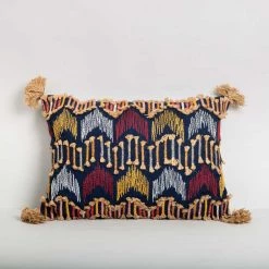 ELM AND OAK Textiles Mamounia Multi Embroidered Cushion