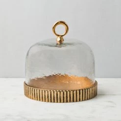 ELM & OAK Murano Glass Cloche Champagne (Large) Table Top