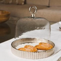 ELM & OAK Sales Shop 19 ELM & OAK Table Top Murano Glass Cloche Nickel (Large)