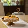 ELM & OAK Table Top Murano Tiered Cake Stand And Dome