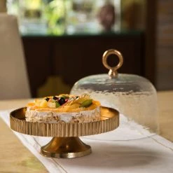 ELM & OAK Sales Shop 5 ELM & OAK Table Top Murano Tiered Cake Stand And Dome