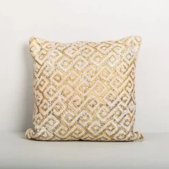 ELM AND OAK Textiles Nugget Gold Foil Printed Cushion