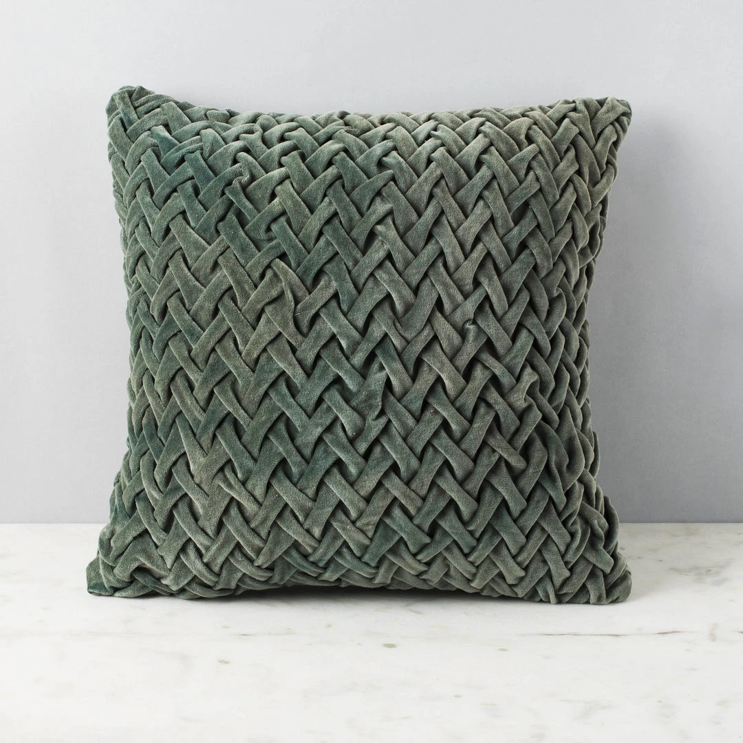 ELM AND OAK Emiliano Olive Green Cushion Textiles 2 ELM AND OAK Emiliano Olive Green Cushion Textiles