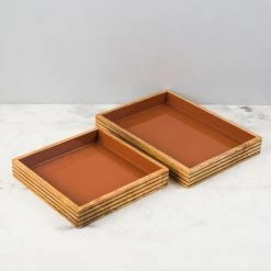 ELM AND OAK Table Top Palmer Rectangular Trays (Set Of 2)