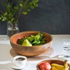 ELM AND OAK Table Top Palmer Salad Bowl