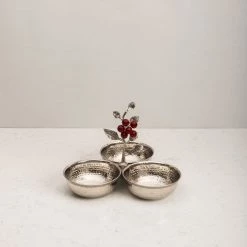 ELM AND OAK Table Top Red Berry Condiment Bowl