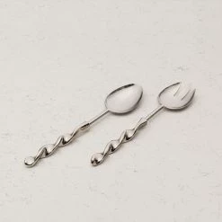 ELM AND OAK Andreas Classic Salad Servers (Set Of 2) Flatware