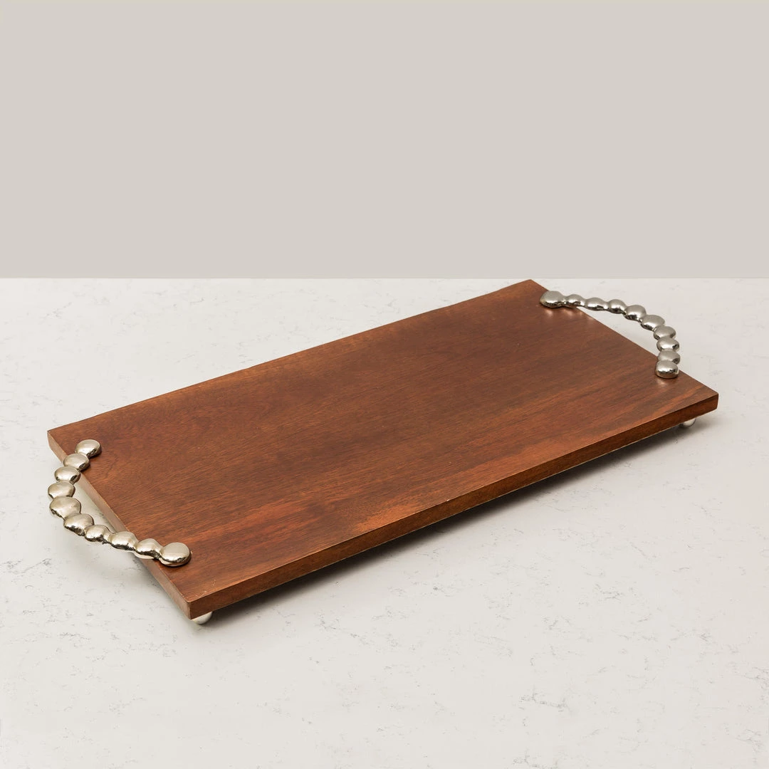 ELM AND OAK Silver Pebble Cheese Platter 2 ELM AND OAK Silver Pebble Cheese Platter