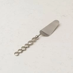 ELM AND OAK Silver Pebble Cake Server Flatware