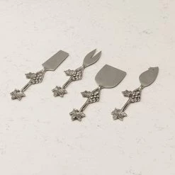 ELM AND OAK Flatware Grape Wine Cheese Set (Set Of 4)