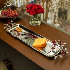 ELM AND OAK Red Berry Rectangular Cheese Platter