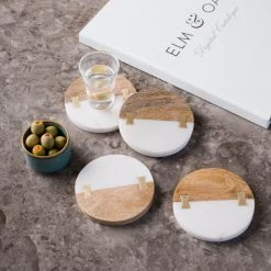 ELM & OAK Reine Coasters (Set Of 4)