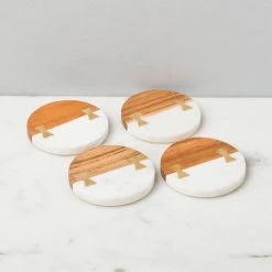 ELM & OAK Reine Coasters (Set Of 4)