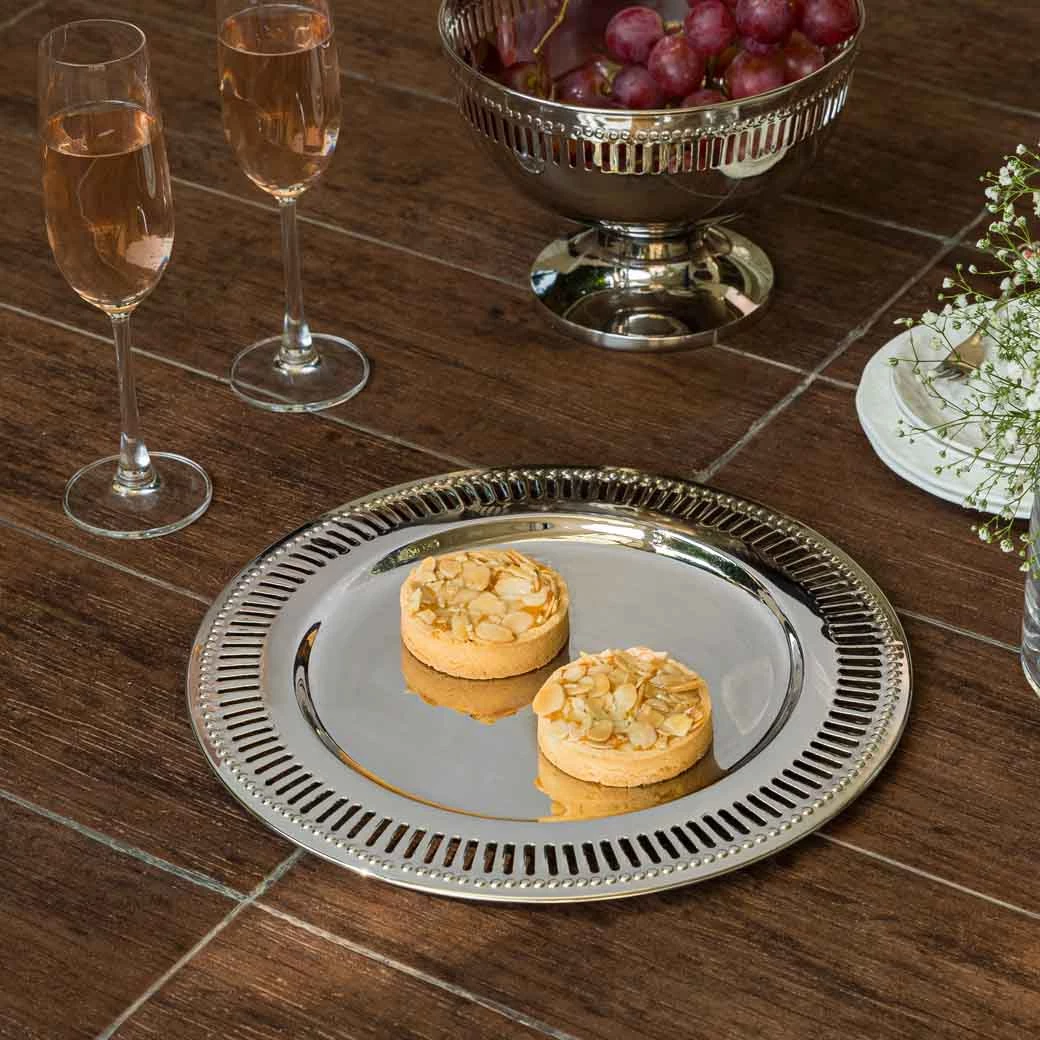 ELM AND OAK Table Top Victorian Round Platter 1 ELM AND OAK Table Top Victorian Round Platter