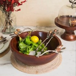 ELM AND OAK Table Top Chestnut Oak Salad Bowl