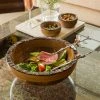 ELM AND OAK Rustic Bark Salad Bowl Table Top