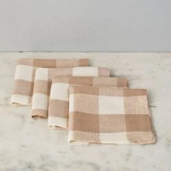ELM & OAK Textiles Salento Checkered Napkins (Set Of 4)