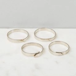 ELM & OAK Table Top Salton Napkin Rings (Nickel)