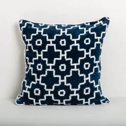 ELM AND OAK Sapphire Blue Beaded Cushion Textiles