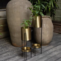 ELM & OAK Golden Haze Planters (Set Of 2) Accessories